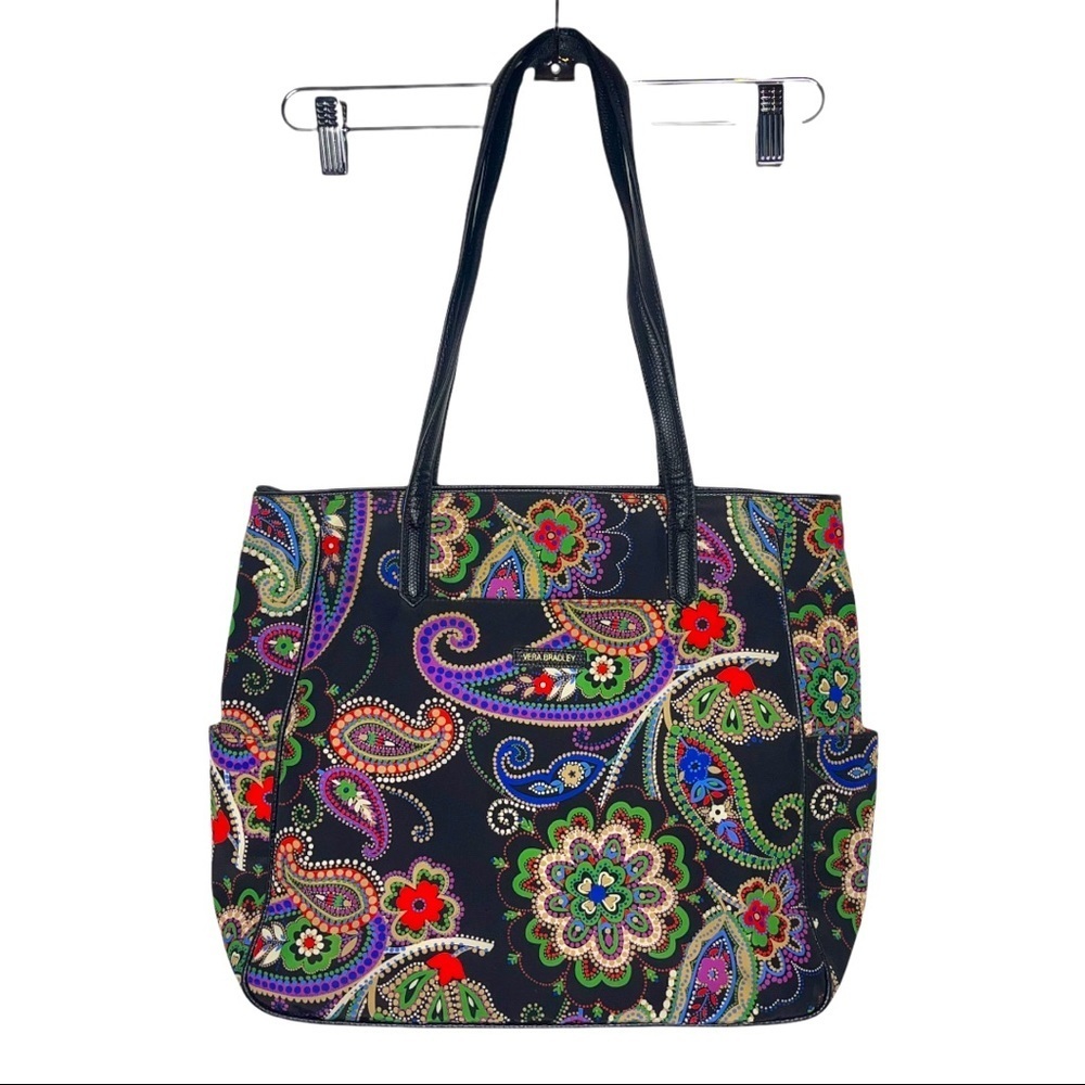 VERA BRADLEY Retired Kiev Paisley Preppy Poly Zip Top Tote